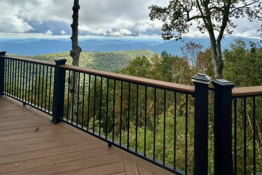 22x20 Armadillo composite deck with Westbury railing Hickory NC — The Foothills Deck Company